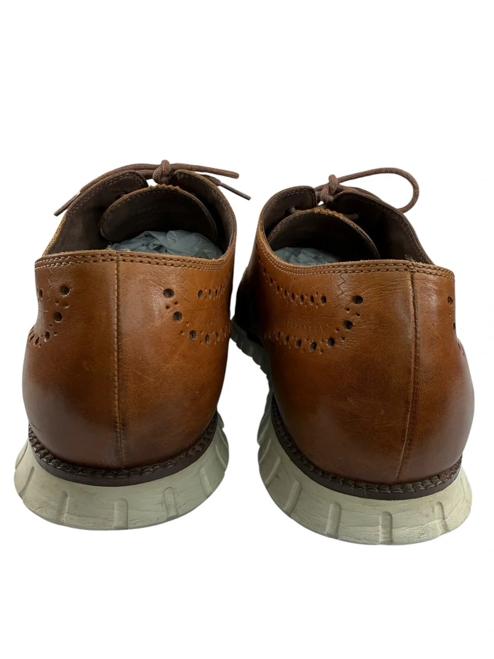 Cole Haan ZerøGrand Brown Leather Wingtip Oxford Dress Shoes Grand.OS Men's 15W